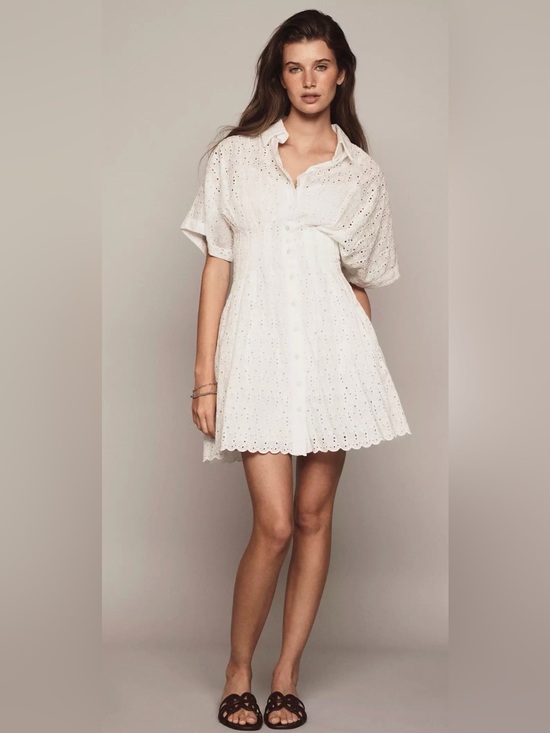 Exquise Dresses & Skirts - Anthropologie Exquise Tobie Eyelet Mini Shirtdress